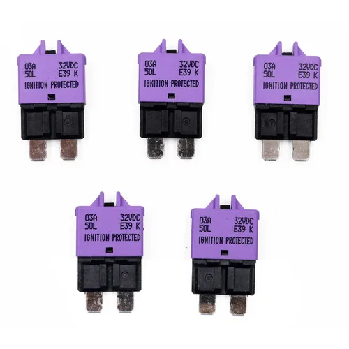 Miniatura 2 de E39 Fusible automotriz de hoja reiniciable manualmente - ATC/ATO de bajo perfil 3A, 12V-32V CC para marino/RV/coche (paquete de 5)