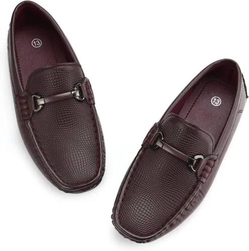 Miniatura 13 de JABASIC Mocasines Penny para niños, estilo casual, sin cordones, zapatos de vestir para niños