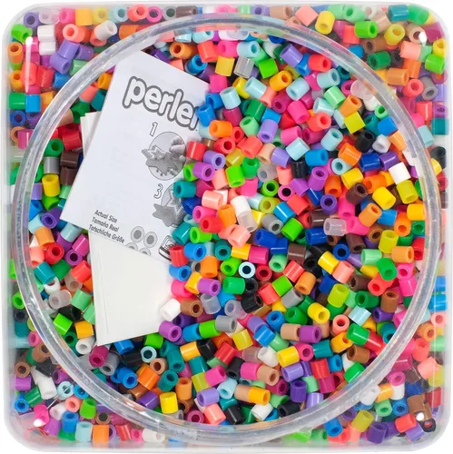 Miniatura 4 de Perler Cuentas surtidas de fusibles multicolor para manualidades infantiles, 11000 piezas