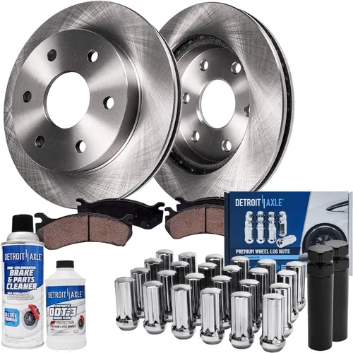 Miniatura 109 de Detroit Axle - Rotores de freno para Jeep Compass 2015-2022 Renegade 2016-2022 Fiat 500X 2016-2022, 2018, 2019, 2020, 2021. Reemplazo de rotores