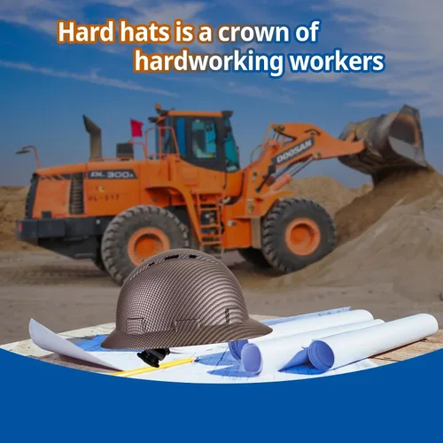 Miniatura 5 de Casco de seguridad OSHA de ala completa, casco de seguridad duradero y ligero de fibra de carbono, equipo de protección de suspensión de trinquete
