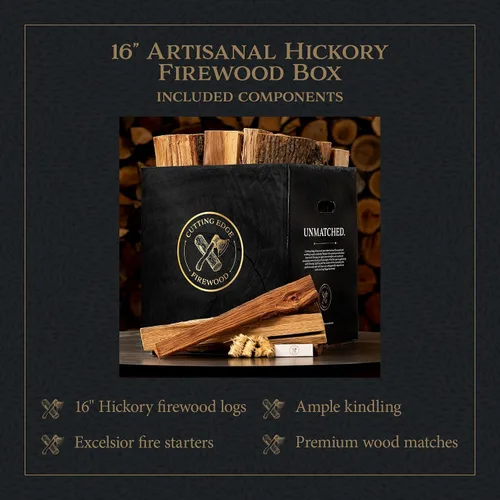 Miniatura 4 de Cutting Edge Firewood - Caja de leña artesanal de nogal Madera dura seca al horno de primera calidad Quemadura caliente y duradera con rico