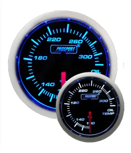 Miniatura 7 de Prosport Medidor de temperatura de aceite de 2.362 in (2 3/8 pulgadas) medidor de temperatura de aceite eléctrico con emisor Blanco ámbar LED