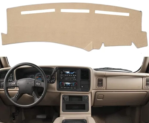Miniatura 11 de Alfombrilla para salpicadero compatible con Chevy Tahoe Avalanche Suburban GMC Yukon 2007-2014/2007-2013 Silverado LTZ GMC Sierra SLT, cubierta