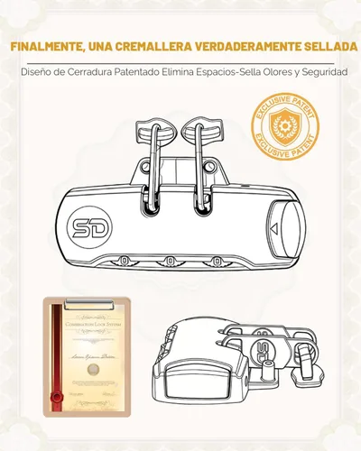 Miniatura 8 de Bolsa a prueba de olores, bolsa a prueba de olores con cerradura de combinación, contenedor duradero a prueba de olores con forro de carbono, bolsa
