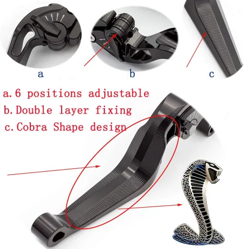 Miniatura 6 de Palancas de freno de embrague de motocicleta CNC compatibles con Raptor YFM660 2001-2006, YFM700 Raptor 700R 2000-2006, TTR125L/LE/LW 2000-2016, DTX