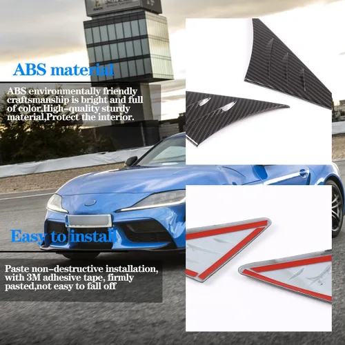 Miniatura 4 de Compatible con Toyota Supra GR A90 A91 MK5 2019-2022 2023 2024 2025 ABS retrovisor lateral de alerón adhesivo, canaliza el aire del automóvil