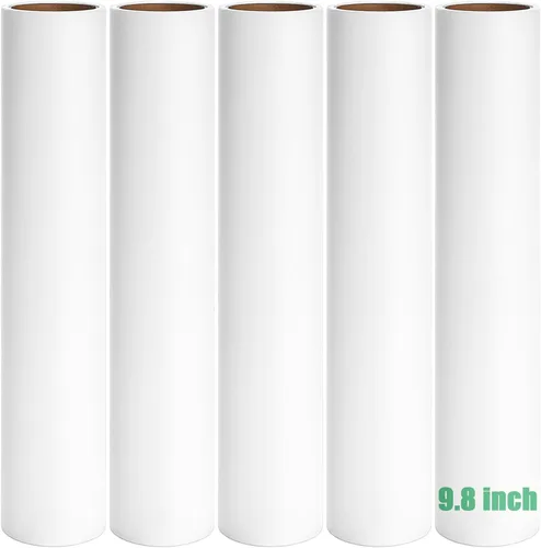 Miniatura 11 de Solo repuestos de rodillo de pelusa de 8.7 pulgadas, compatible con rodillo de pelusa Mammoth, repuesto de rodillo adhesivo extra grande, 5 rollos