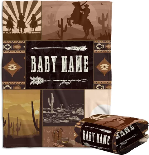 Miniatura 16 de Manta de bebé occidental para niña, manta de bebé occidental, mantas de bebé personalizadas, manta de bebé vaquero con nombre, mantas de bebé Chica