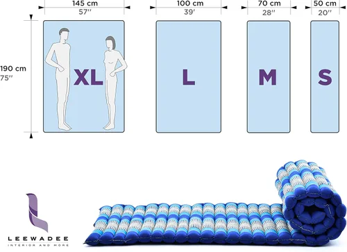 Miniatura 3 de Leewadee - Kapok Roll Mat – Colchón plegable hecho a mano para dormir y relajación de Tailandia, ideal como cama de invitados, esterilla de camping