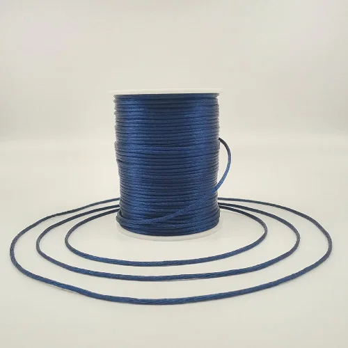 Miniatura 15 de 2 mm 330 Pies de Cordón de Nylon Satinado para Hacer Joyería, Pulseras, Collares, Hilo para Enhebrar, Rattail, Macramé, Kumihimo, Nudo Chino