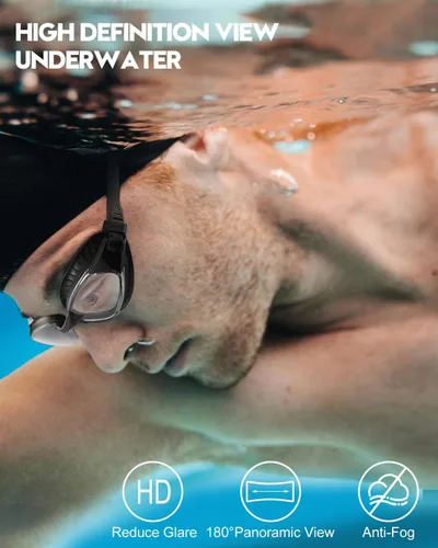 Miniatura 4 de Aegend Gafas de natación con tecnología antivaho mejorada, sin fugas, silicona suave para adultos, mujeres, hombres y jóvenes