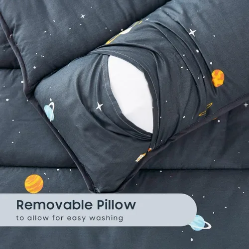 Miniatura 5 de Wake In Cloud - Tapete para siesta para niños pequeños con almohada y manta, tela 100% algodón, para niños de 3 años más en guardería, jardín