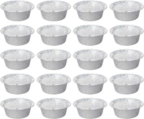 Miniatura 23 de Othmro Recipientes de alimentos de papel de aluminio de 3.2 x 1.5 pulgadas (DiaxH), bandejas desechables para llevar, 100 sartenes redondas de papel