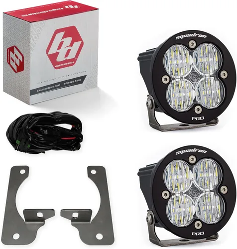 Miniatura 23 de Kit de luces LED de niebla de bolsillo Baja Designs Squadron-R SAE compatible con Jeep Gladiator 2020-22; Wrangler JL 2018-22 parachoques OEM