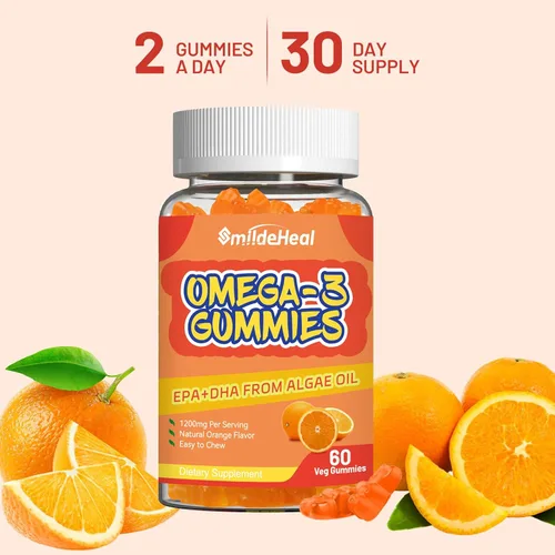 Miniatura 8 de Suplemento de gomitas Omega 3 de 1000 mg, alta absorción DHA y EPA, apoyo para el corazón, el cerebro y las articulaciones, aceite de pescado extra