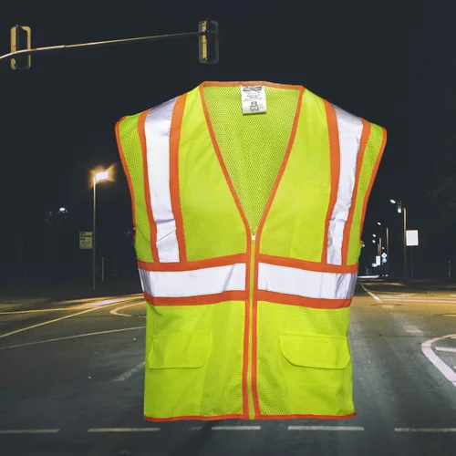 Miniatura 2 de JORESTECH Chaleco de seguridad de alta visibilidad un bolsillo cinta reflectante ANSI/ISEA