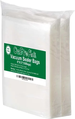 Miniatura 11 de O2frepak 400 Bolsas Selladoras al Vacío Tamaño Cuarto de Galón 8" x 12" Sin BPA y Prevención de Perforaciones, Bolsas de Congelador con Sellado al