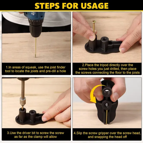 Miniatura 2 de Dreyoo 50 tornillos de reparación para piso, tornillos universales para reparación de pisos, para madera dura/vinilo/alfombras, fijador de huecos