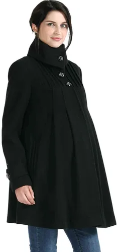 Miniatura 3 de Abrigo de lana plisada para mujer, chaqueta de invierno para embarazada