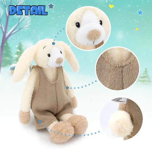 Miniatura 8 de Conejito de Pascua de peluche, juguete de conejo de ropa suave para niños, recién nacidos, niños y niñas, juguetes de peluche adorables y adorables
