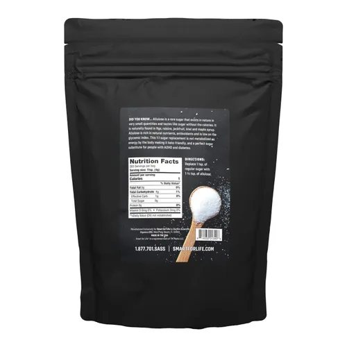 Miniatura 6 de Smart for Life Edulcorante de alulosa - Edulcorante keto cero carbohidratos netos, bajo en calorías, sustituto natural del azúcar cetogénico