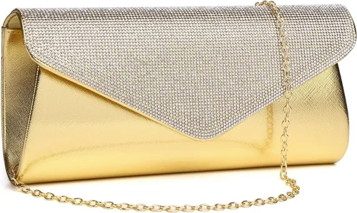 Miniatura 2 de Bolso de mano brillante para mujer, bolso de noche con cristales de estrás, bolso de noche con purpurina brillante para mujer, boda, fiesta, baile