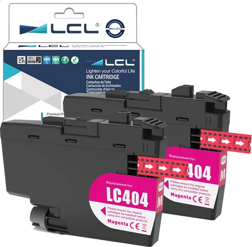 Miniatura 10 de LCL Cartucho de tinta de repuesto compatible para impresoras Brother LC-404 LC404 LC-404BK LC404BK MFC-J1205W MFC-J1205W XL MFC-J1215 MFC-J1215W