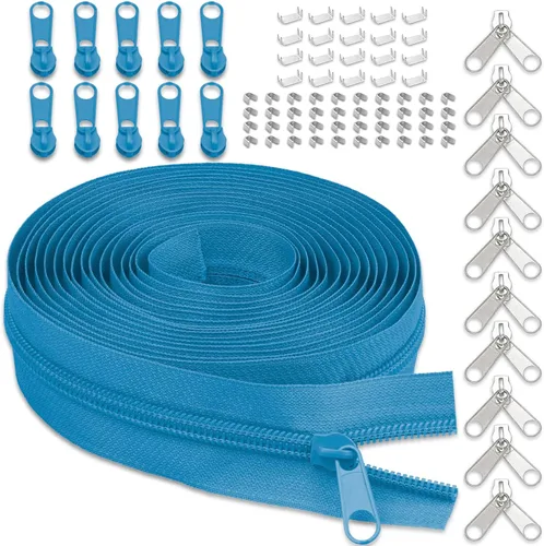 Miniatura 30 de Cinta de cremallera de nailon #5 para costura: YZSFIRM 10 yardas blancas por The Yard Cremalleras de bobina de nailon para manualidades de costura