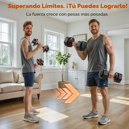 Miniatura 8 de Juego de mancuernas ajustables actualizado 2025 de 2, juego de mancuernas de 110 libras/50 libras con caja de almacenamiento, pesas ajustables de 25