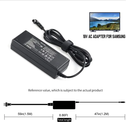 Miniatura 4 de Cable de alimentación de 19 V compatible con Samsung TV 32"- UN32 J4000 J4500 J5205 J5003 J525D UN32J4000AF UN32J5205AF UN32J525DAF UN32J5003AF