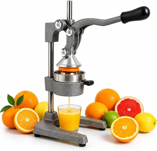 Miniatura 8 de Exprimidor de hierro fundido – Exprimidor manual de cítricos resistente, prensa profesional de naranja, exprimidor de limón de acero inoxidable