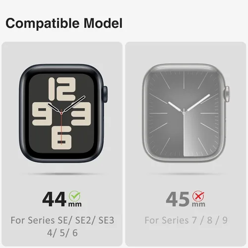 Miniatura 39 de ULTIMAL - Correa resistente con estuche para Apple Watch de 44 mm, correa protectora a prueba de golpes de grado militar para hombres, correa