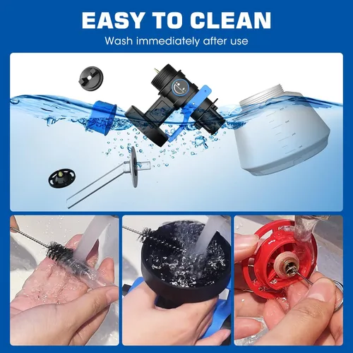 Miniatura 7 de Pulverizador de pintura, pulverizador de pintura eléctrico de 700 W con recipiente de 33.8 fl oz, pistola de pintura con 5 boquillas y 3 patrones
