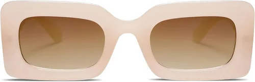 Miniatura 5 de SOJOS Retro 90s Nude Rectangle Sunglasses Womens Mens Trendy Chunky Glasses