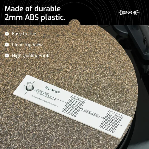 Miniatura 3 de Hudson Hi-Fi Herramienta transportadora de alineación de lápiz óptico con cartucho de fono LP para tocadiscos, alto contraste
