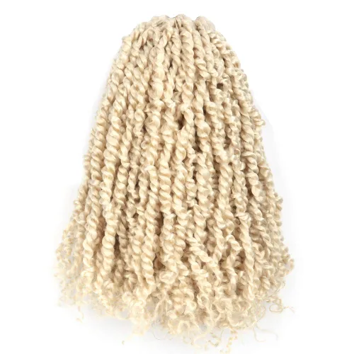 Miniatura 22 de Paquete de 8 paquetes de cabello de ganchillo Passion Twist de 6 pulgadas, rizos bohemios pretrenzados previamente trenzados, negro natural 1B