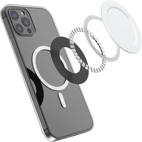 Miniatura 2 de metisinno Base magnética compatible con agarres de teléfono PopSocket y fundas MagSafe para iPhone, color blanco 2-Blanco