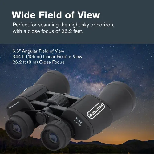 Miniatura 5 de Celestron - Prismáticos Cometron 7x50 para astronomía – Nivel de entrada para observación de estrellas y cometas – Lentes objetivas grandes de 50mm
