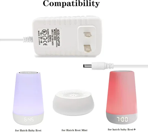 Miniatura 3 de Reemplazo del cable de alimentación de 5 V para máquina de sonido de escotilla de reposo, reposo + y mini cargador de reposo - Adaptador de fuente