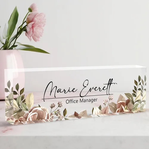 Miniatura 47 de Placa de Nombre Personalizada a Criterio, Placa de Escritorio de Acrílico, Decoración de Oficina para Mujeres y Hombres, Regalos de Agradecimiento