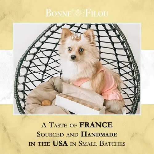 Miniatura 6 de Bonne et Filou - Macarrones gourmet para perros de Creme Brulee hechos a mano - Regalos para perros y regalos de cumpleaños - Bocadillo saludable