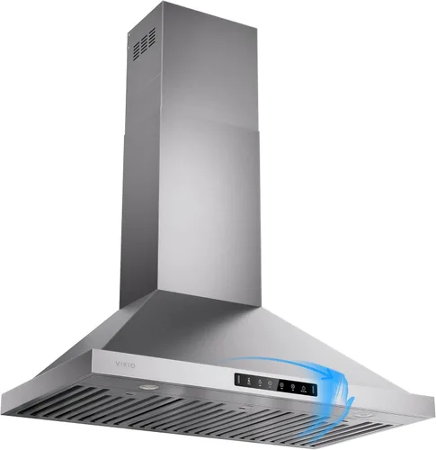 Miniatura 12 de VIKIO HOME Campana extractora profesional de 30 pulgadas para montaje en pared, 980 CFM, panel directo de 3 velocidades con control por gestos