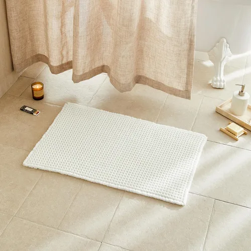 Miniatura 113 de TYUU Tapete de baño estilo gofre, tapete de baño bohemio, antideslizante, lavable, súper absorbente, de secado rápido, bonito tapete de baño