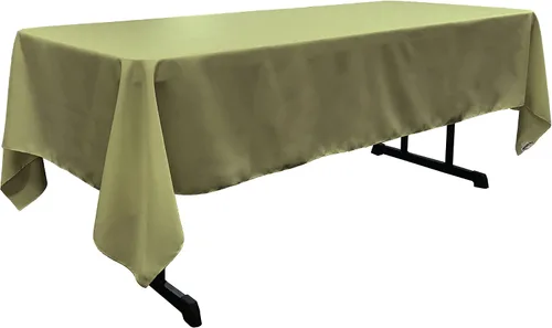 Miniatura 194 de LA Linen Mantel rectangular lavable de popelín de poliéster, resistente a las manchas y a las arrugas, cubierta de mesa 60x84, mantel de tela