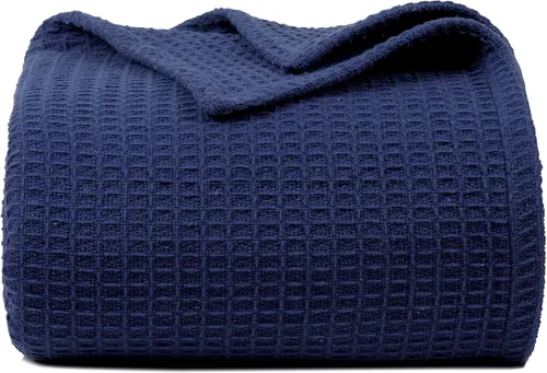 Miniatura 12 de Bed Bath & Home - Manta de 100% algodón, ligera y transpirable, buena para todas las estaciones, suave y acogedora. Blanco