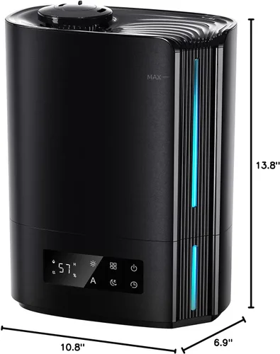 Miniatura 10 de BREEZOME - Humidificador de 6L, para dormitorio, habitación grande y difusor de aceite esencial, humidificador ultrasónico de llenado superior