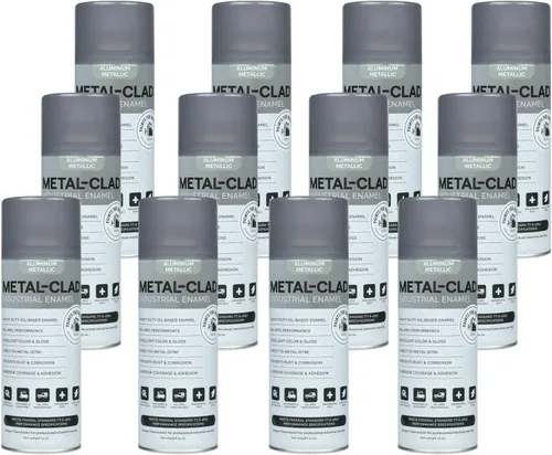 Miniatura 15 de Aerosol de galvanizado en frío de alto brillo de Paints For Industry - Pintura en aerosol de esmalte industrial para acero y metal - Caja de 12