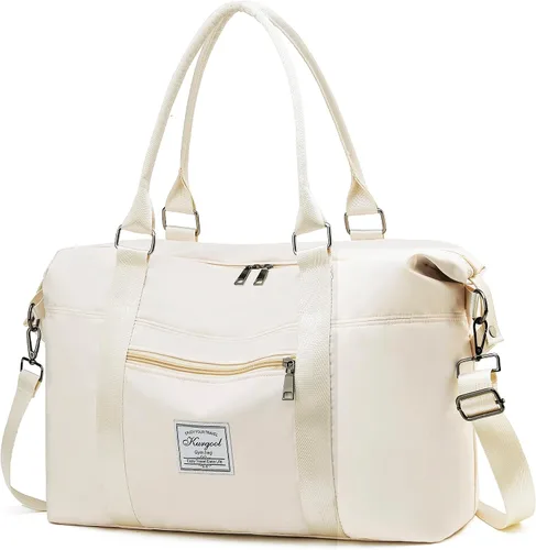 Miniatura 54 de Bolsa de gimnasio con bolsillo húmedo, bolsa de viaje plegable para mujer, bolsa de viaje impermeable para viajes, gimnasio, yoga