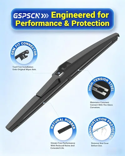 Miniatura 5 de GSPSCN Limpiaparabrisas trasero de 12 pulgadas para Lexus NX200t 17-15 NX250 NX350 NX350H NX450H+ 24-22, NX300 21-18, NX300h 21-15, RX350L RX450hL